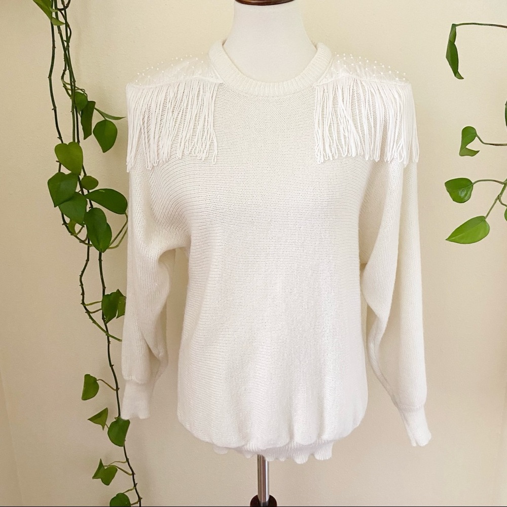 Vintage 80s Fringe Sweater
